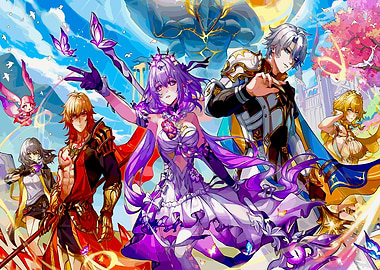 Anime Characters in a Fantasy Setting
