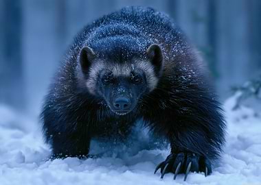 Wolverine in the Snow