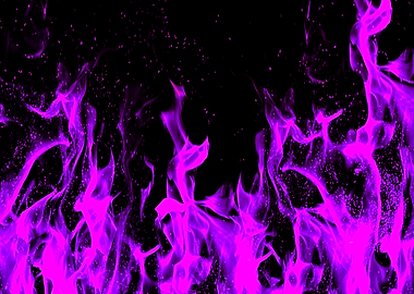 Vibrant Purple Fire Flames