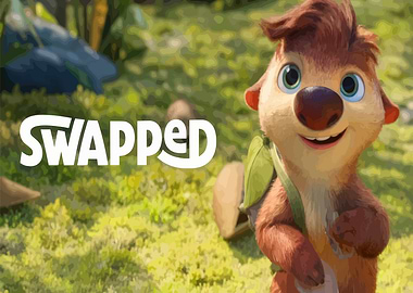 Animated Character with 'SWAPPED' Text