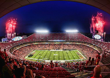 Fireworks at a Football Game