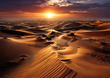 Desert Dunes at Sunset