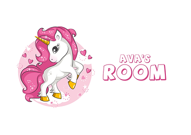 Unicorn with Ava's Room Text