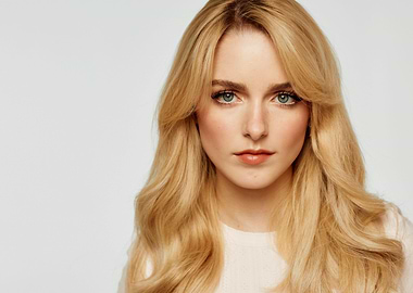 Blonde Woman with Wavy Hair