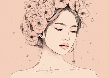Woman with Flower Crown