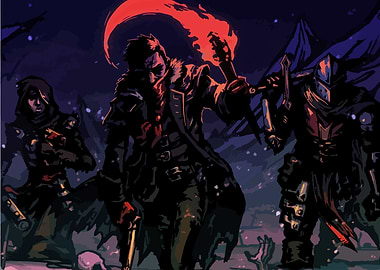 Darkest Dungeon Characters in a Dark Setting