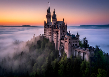 Neuschwanstein Castle at Sunrise