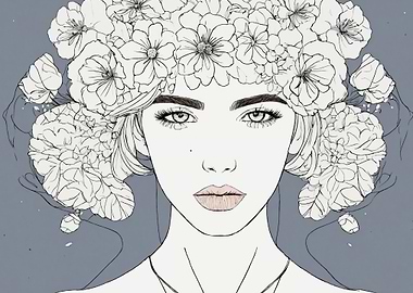 Woman with Flower Crown