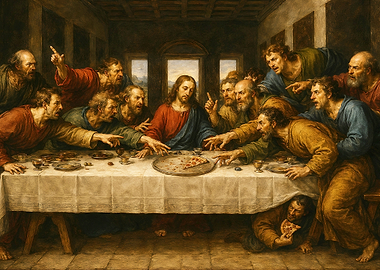 The Last Supper Pizza Edition