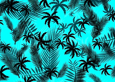 Tropical Palm Leaves Pattern