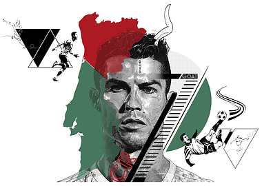 Cristiano Ronaldo 'GOAT' Portrait