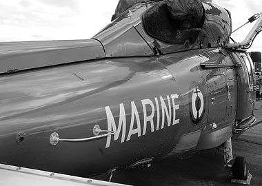 Helicopter with MARINE inscription