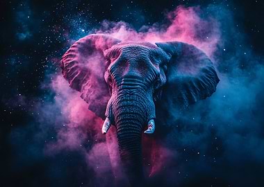 Cosmic Elephant in Nebula