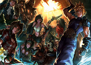 Final Fantasy VII Group Portrait