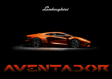 Orange Lamborghini Aventador