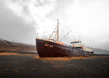 Gardar BA 64 Rusted Shipwreck