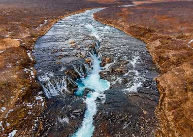 Brúarfoss waterfall Iceland