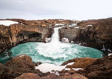 Aldeyjarfoss in Volcanic Terrain