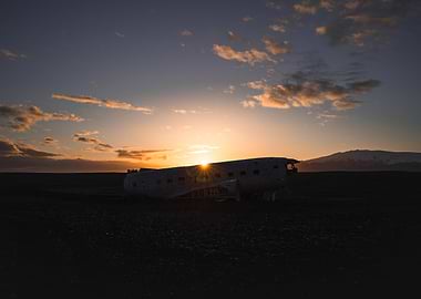 Sólheimasandur Sunset Silhouette