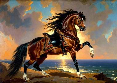 Majestic Horse by the Sea