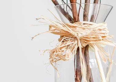 Rustic Twig Arrangement in Glass Vase