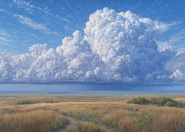 Stormy Sky Over Grassy Plains