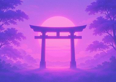 Torii Gate at Sunset