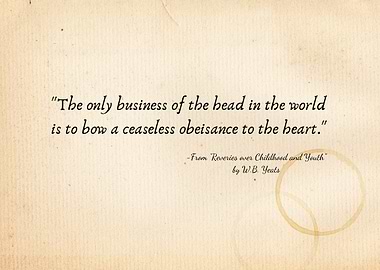 W.B. Yeats Quote on Old Paper