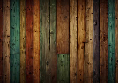 Colorful Wooden Planks Background