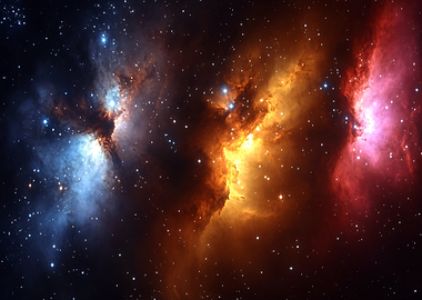 Vibrant Nebula in Deep Space