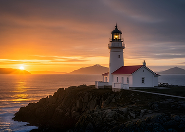 Lighthouse at Sunset