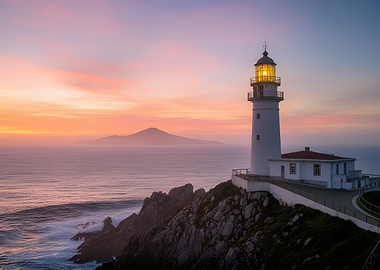 Lighthouse at Sunset