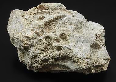 Fossilized Shell in Rock