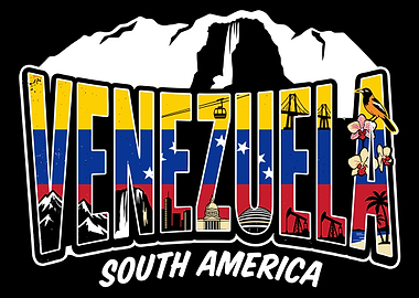 Venezuela South America Travel Art