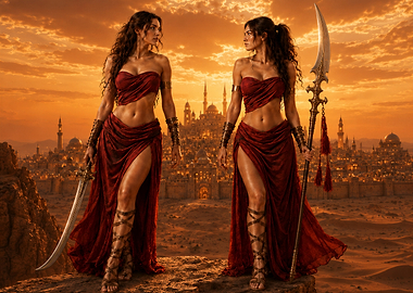 Warrior Women in Desert City