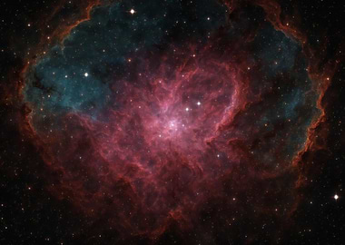 Hubble NGC 604 Nebula Deep Space – Cosmic Galaxy Metal Poster
