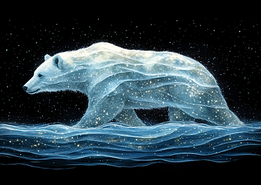 Cosmic Polar Bear in Water