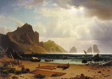 Capri painting by Albert Bierstadt