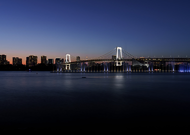 Tokyo Rainbow Bridge at Dusk