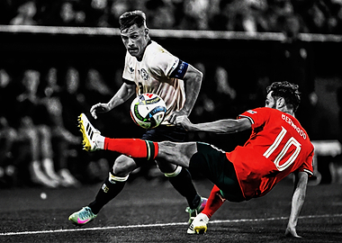 Soccer players in action