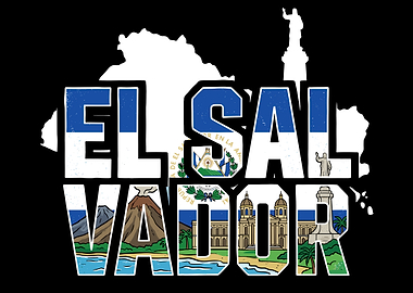 El Salvador Text Art