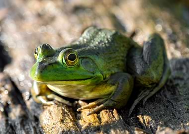 Bullfrog on a Log