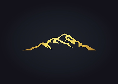 Golden Mountain Silhouette
