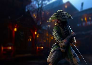 Samurai Warrior in Traditional Attire