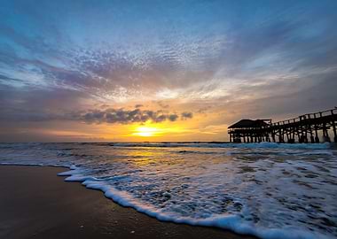 Sunrise over the ocean