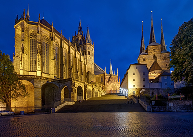 Erfurt Cathedral at Dusk