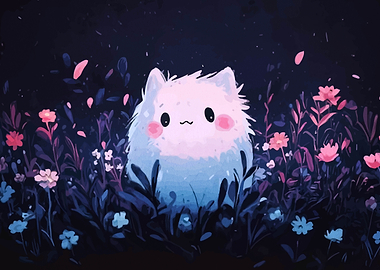 Cute Fluffy Creature in a Garden