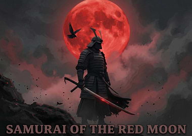Samurai Under a Red Moon