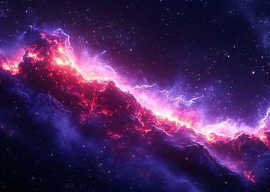 Cosmic Nebula with Stars