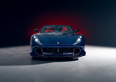 Blue Ferrari Convertible